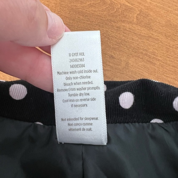 Gymboree Black and Pink Polka Dot Pea Coat with Bows 2T-3T Girls - Picture 4 of 4